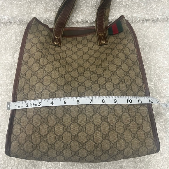 Gucci GG Plus Monogram Signature Web Loop Vertical Tote Light Brown - Picture 8 of 16